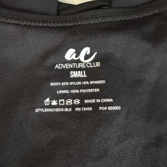 Adventure Club Black Lattice One-Piece Swimsuit – Size Small - Picture 4 of 5